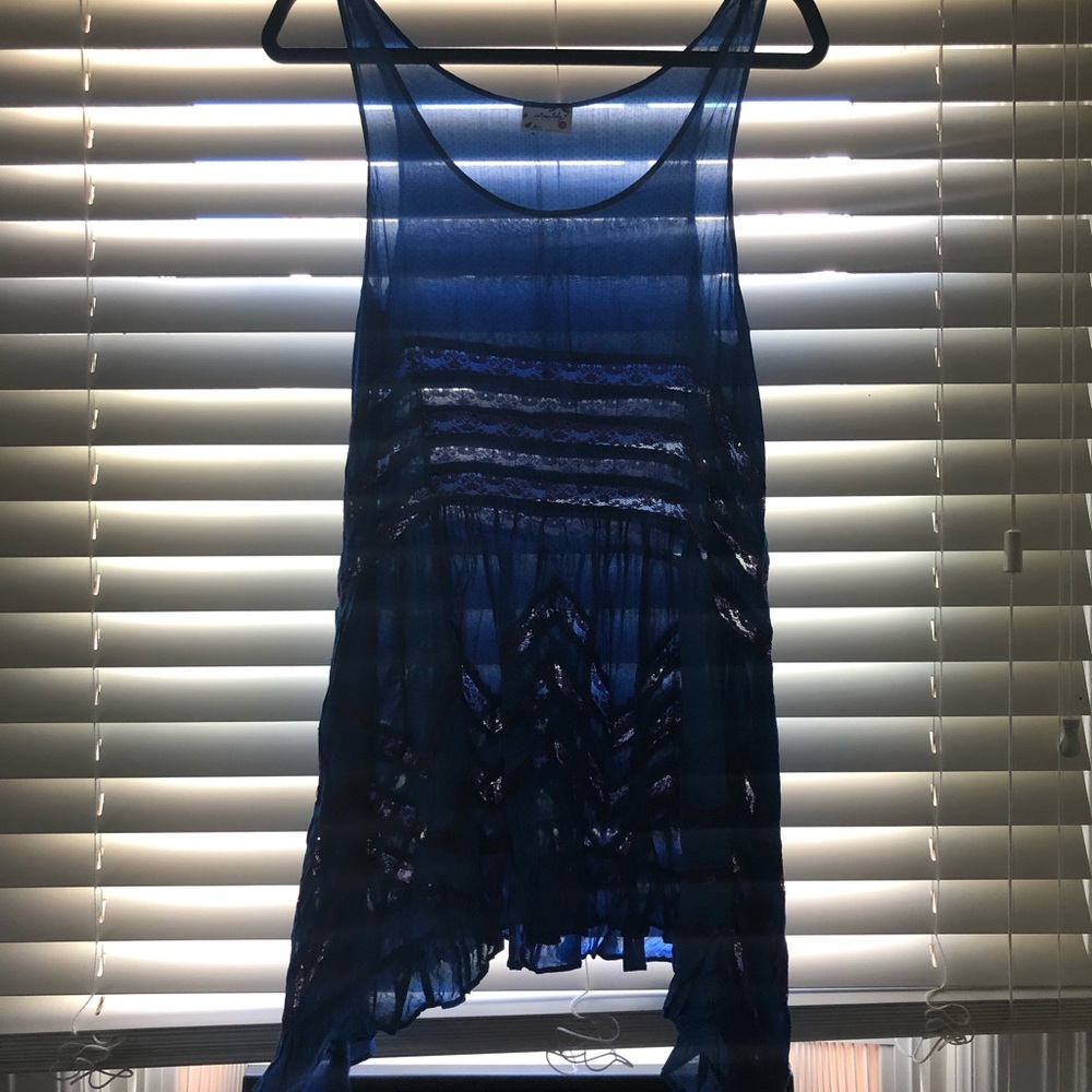 Free people blue cover up/dress